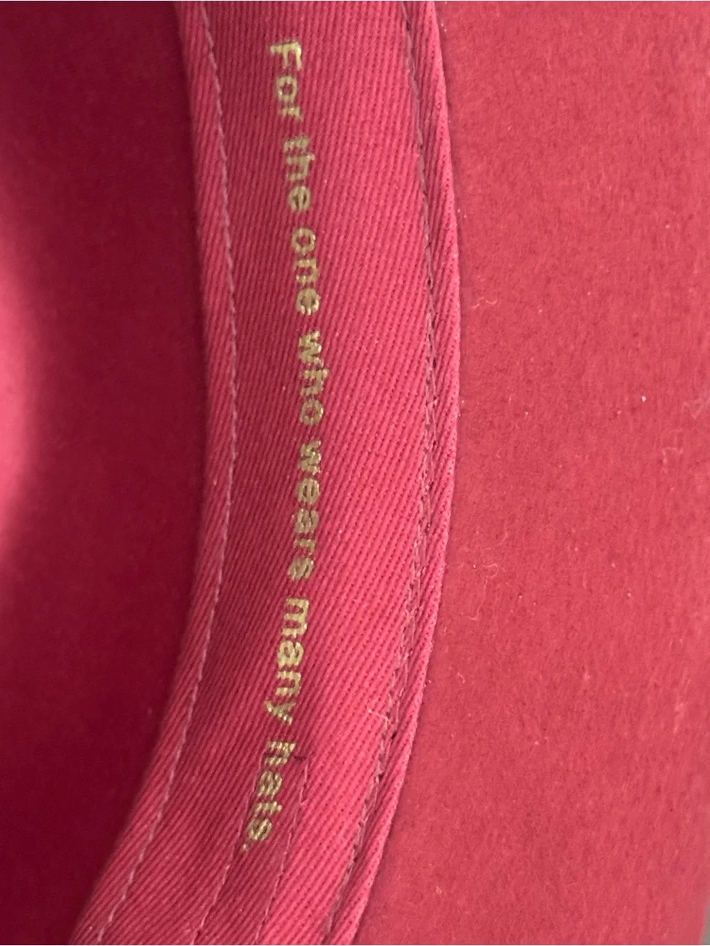 GIgi Pip Cowgirl Hat -Burgundy with Gold Chain Band